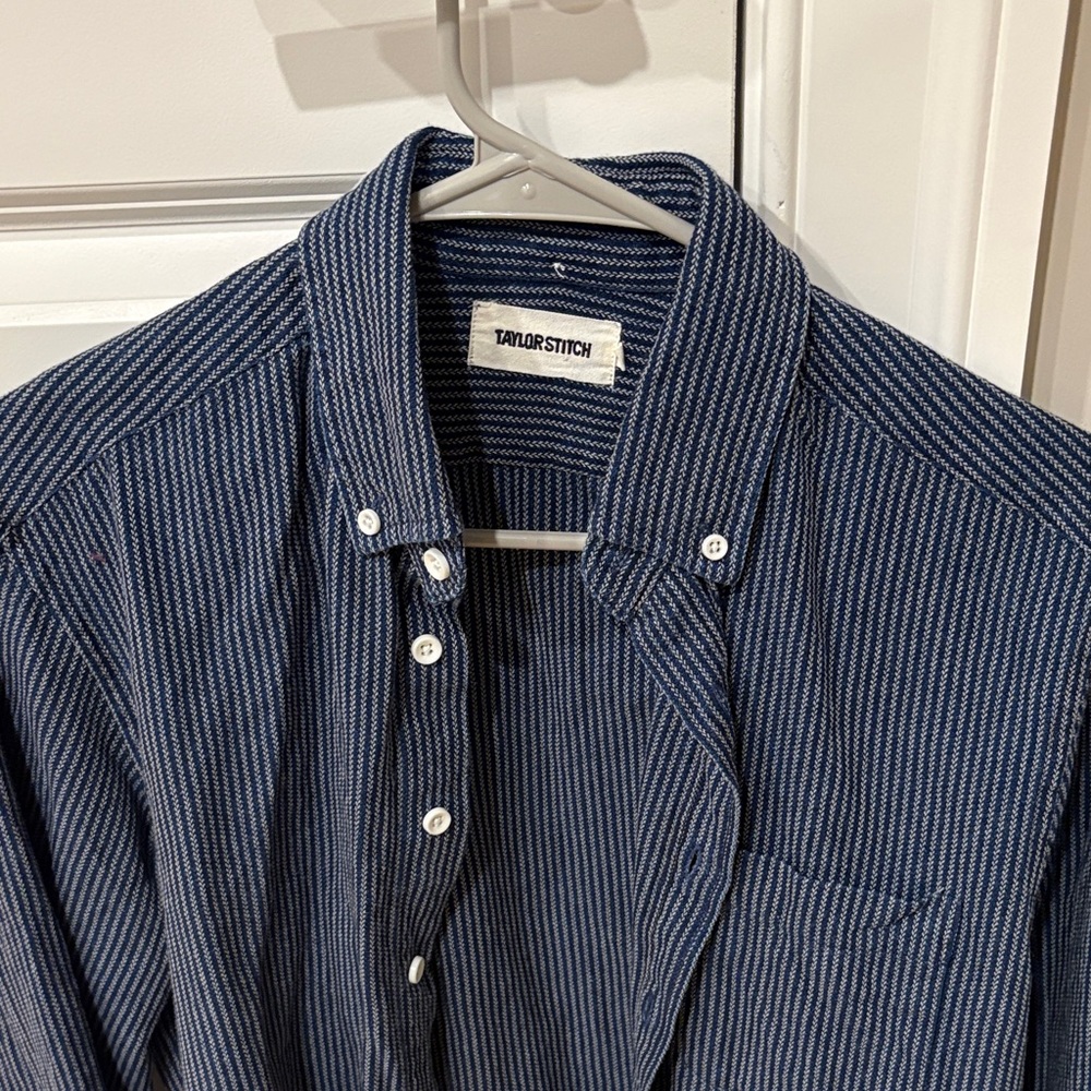 Taylor Stitch Roped Indigo Shirt 38